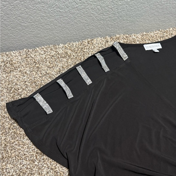 Luxology Black Maxi Dress with Silver Details - Picture 7 of 10